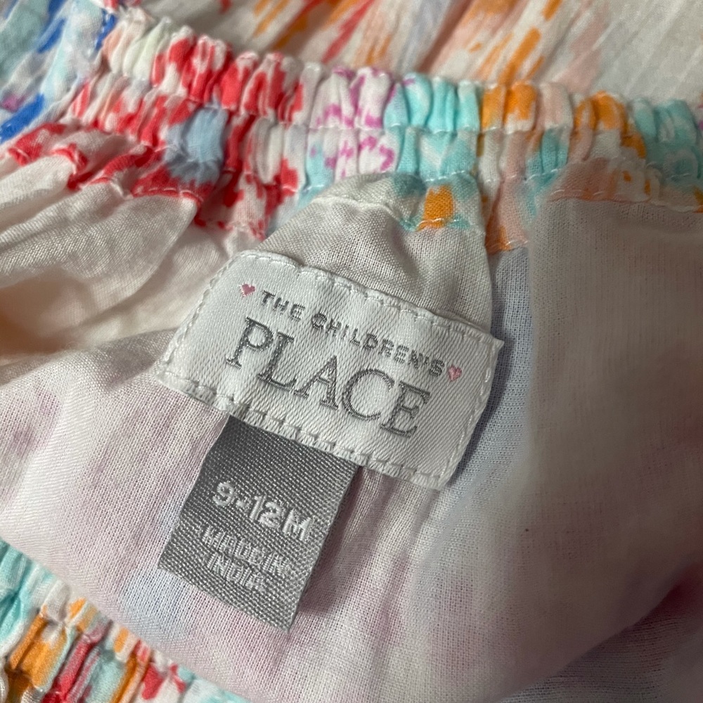 Children’s Place 9-12 months like new colorful spaghetti strap summer dress - Picture 6 of 7